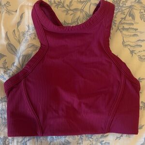 LULULEMON Women's Sleeveless Ribbed Top - Magenta